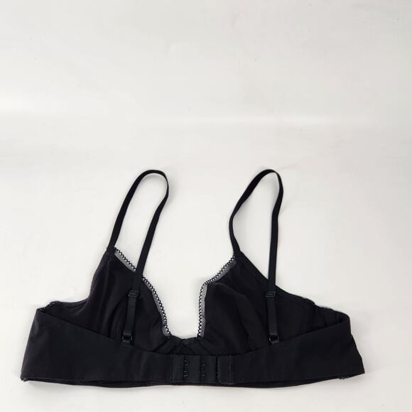 COS Underwire Lace Trim Bra Womens 34B Black Unpadded Classic Everyday Luxe - Picture 5 of 10